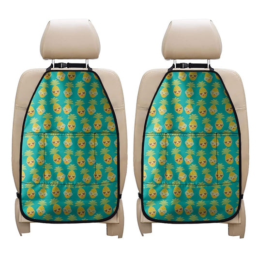 Pineapple Emoji Pattern Print Car Seat Organizers