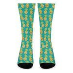Pineapple Emoji Pattern Print Crew Socks