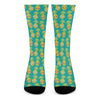 Pineapple Emoji Pattern Print Crew Socks