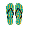 Pineapple Emoji Pattern Print Flip Flops