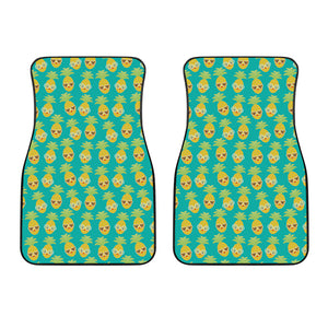 Pineapple Emoji Pattern Print Front Car Floor Mats