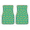 Pineapple Emoji Pattern Print Front Car Floor Mats