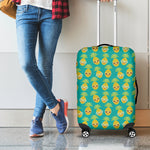 Pineapple Emoji Pattern Print Luggage Cover