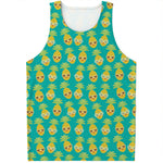 Pineapple Emoji Pattern Print Men's Tank Top