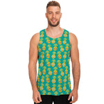 Pineapple Emoji Pattern Print Men's Tank Top