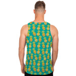 Pineapple Emoji Pattern Print Men's Tank Top