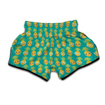 Pineapple Emoji Pattern Print Muay Thai Boxing Shorts