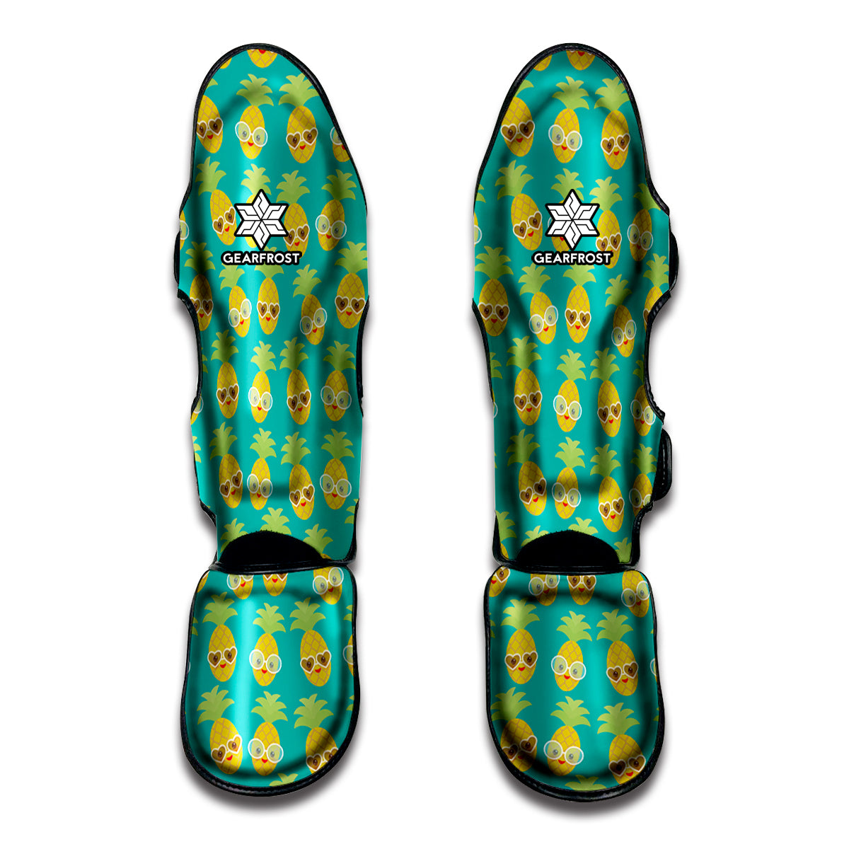 Pineapple Emoji Pattern Print Muay Thai Shin Guard