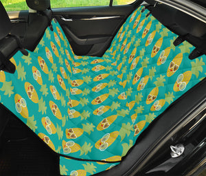 Pineapple Emoji Pattern Print Pet Car Back Seat Cover