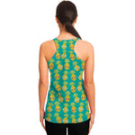 Pineapple Emoji Pattern Print Women's Racerback Tank Top
