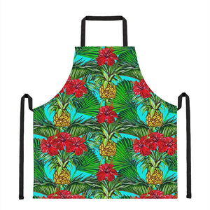 Pineapple Hibiscus Hawaii Pattern Print Apron