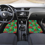 Pineapple Hibiscus Hawaii Pattern Print Front and Back Car Floor Mats