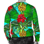 Pineapple Hibiscus Hawaii Pattern Print Men's Crewneck Sweatshirt GearFrost