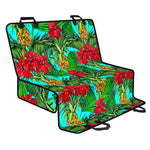 Pineapple Hibiscus Hawaii Pattern Print Pet Car Back Seat Cover