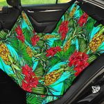 Pineapple Hibiscus Hawaii Pattern Print Pet Car Back Seat Cover