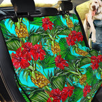 Pineapple Hibiscus Hawaii Pattern Print Pet Car Back Seat Cover