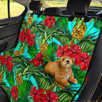 Pineapple Hibiscus Hawaii Pattern Print Pet Car Back Seat Cover