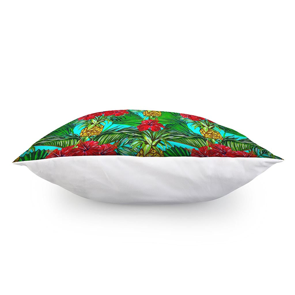 Pineapple Hibiscus Hawaii Pattern Print Pillow Cover