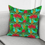 Pineapple Hibiscus Hawaii Pattern Print Pillow Cover