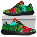 Pineapple Hibiscus Hawaii Pattern Print Walking Shoes