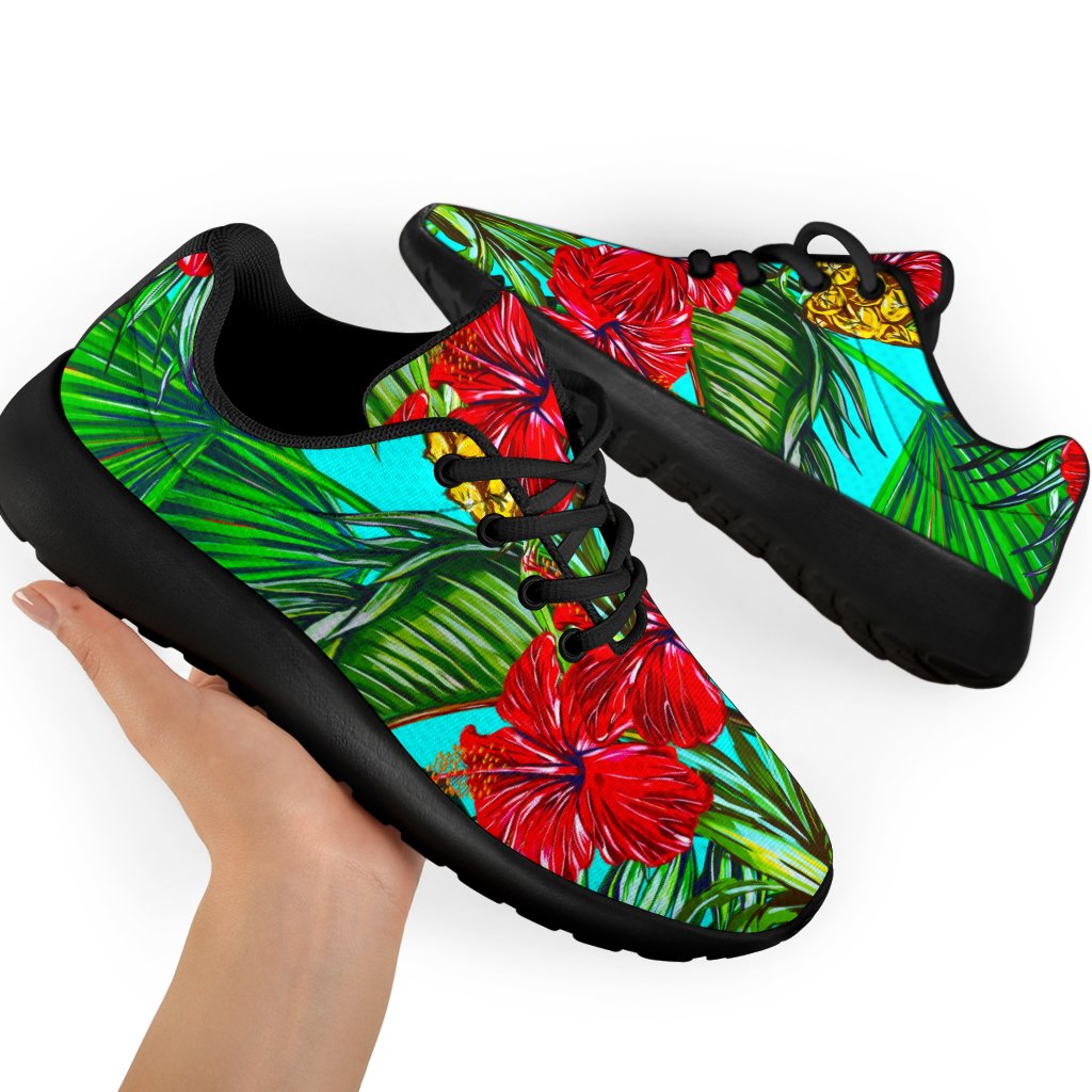 Pineapple Hibiscus Hawaii Pattern Print Sport Shoes GearFrost