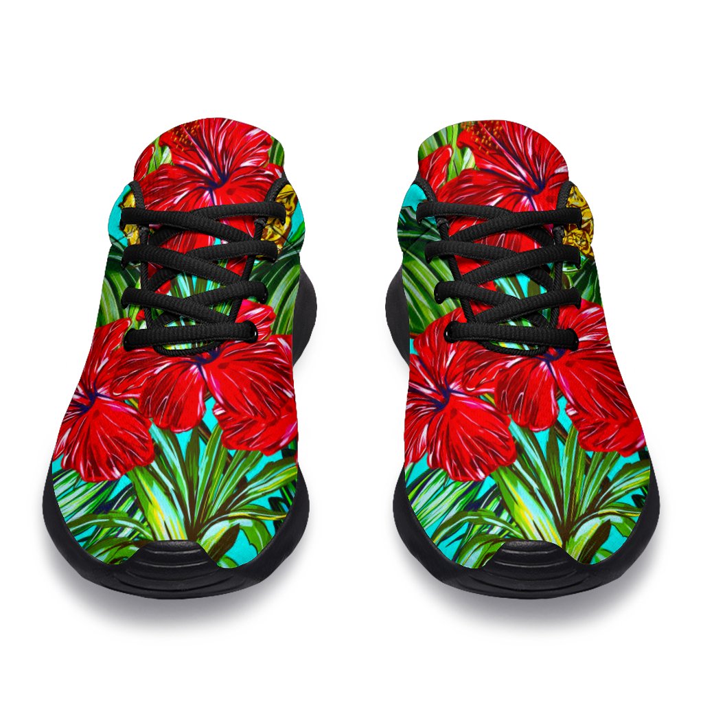 Pineapple Hibiscus Hawaii Pattern Print Sport Shoes GearFrost