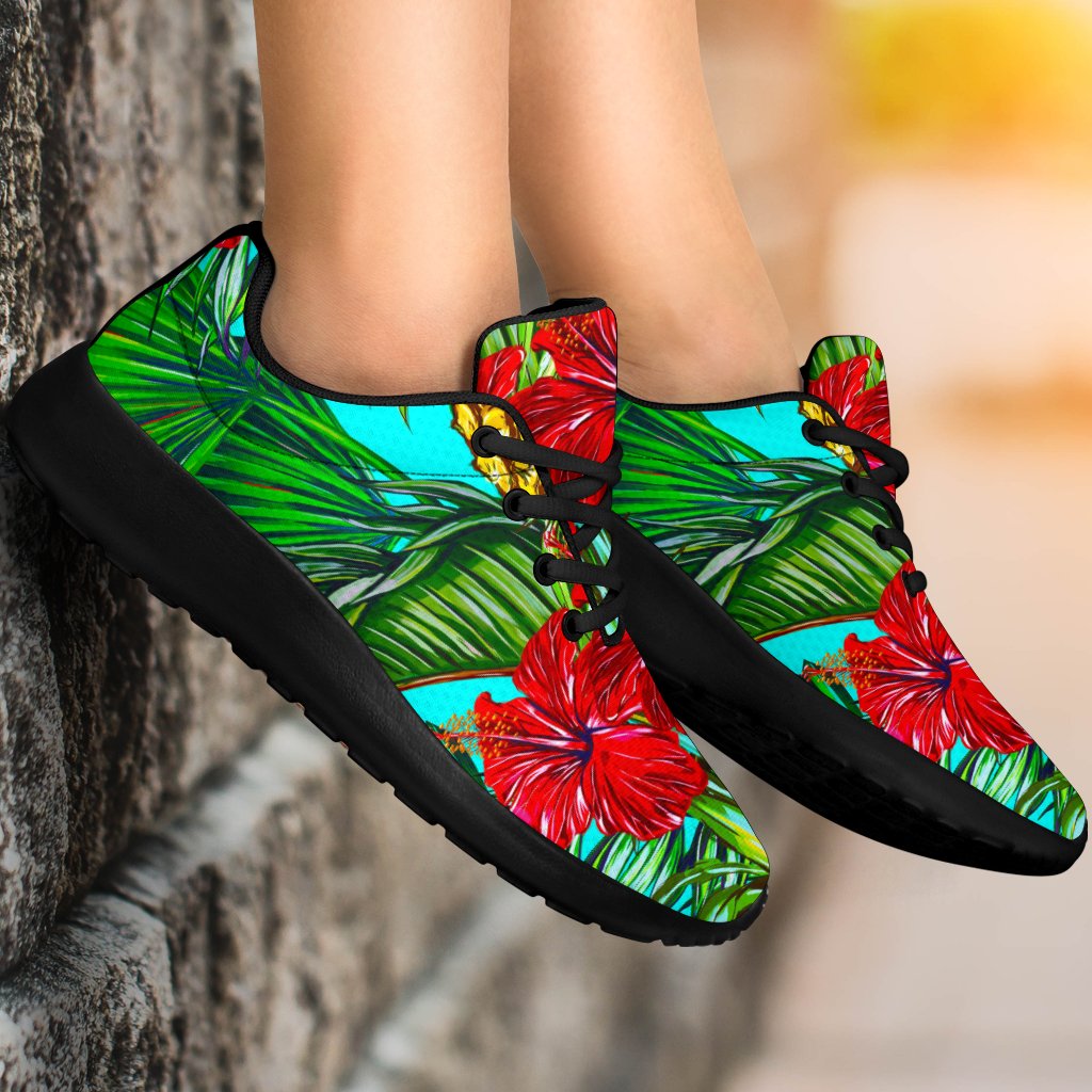 Pineapple Hibiscus Hawaii Pattern Print Sport Shoes GearFrost