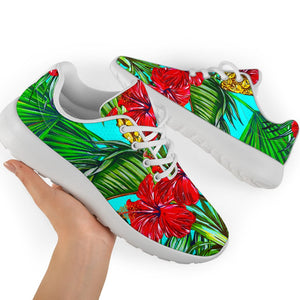 Pineapple Hibiscus Hawaii Pattern Print Sport Shoes GearFrost