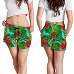 Pineapple Hibiscus Hawaii Pattern Print Women's Shorts