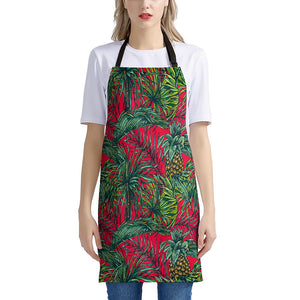 Pineapple Leaves Hawaii Pattern Print Apron