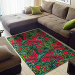 Pineapple Leaves Hawaii Pattern Print Area Rug GearFrost