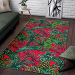 Pineapple Leaves Hawaii Pattern Print Area Rug GearFrost