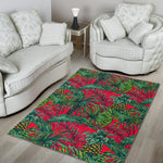 Pineapple Leaves Hawaii Pattern Print Area Rug GearFrost