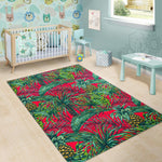 Pineapple Leaves Hawaii Pattern Print Area Rug GearFrost