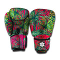 Pineapple Leaves Hawaii Pattern Print Boxing Gloves