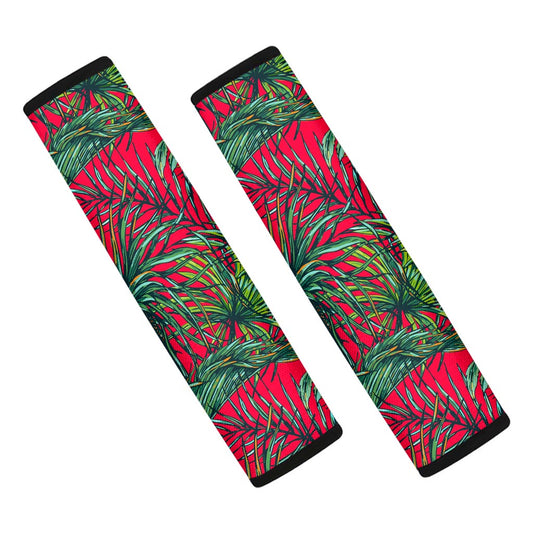 Pineapple Leaves Hawaii Pattern Print Car Seat Belt Covers