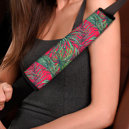 Pineapple Leaves Hawaii Pattern Print Car Seat Belt Covers