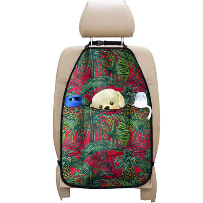 Pineapple Leaves Hawaii Pattern Print Car Seat Organizers
