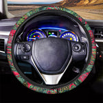 Pineapple Leaves Hawaii Pattern Print Car Steering Wheel Cover