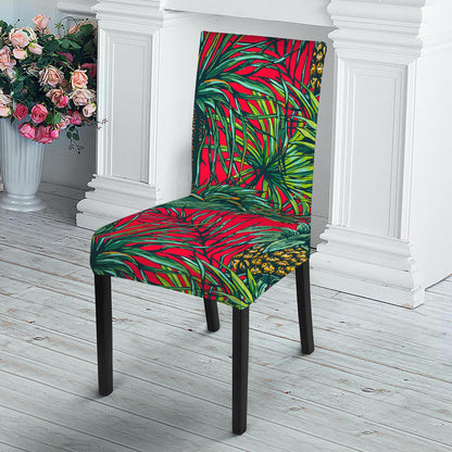 Pineapple Leaves Hawaii Pattern Print Dining Chair Slipcover