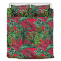 Pineapple Leaves Hawaii Pattern Print Duvet Cover Bedding Set