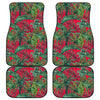 Pineapple Leaves Hawaii Pattern Print Front and Back Car Floor Mats