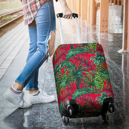 Pineapple Leaves Hawaii Pattern Print Luggage Cover GearFrost