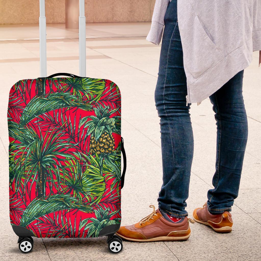 Pineapple Leaves Hawaii Pattern Print Luggage Cover GearFrost