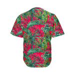 Pineapple Leaves Hawaii Pattern Print Men's Baseball Jersey