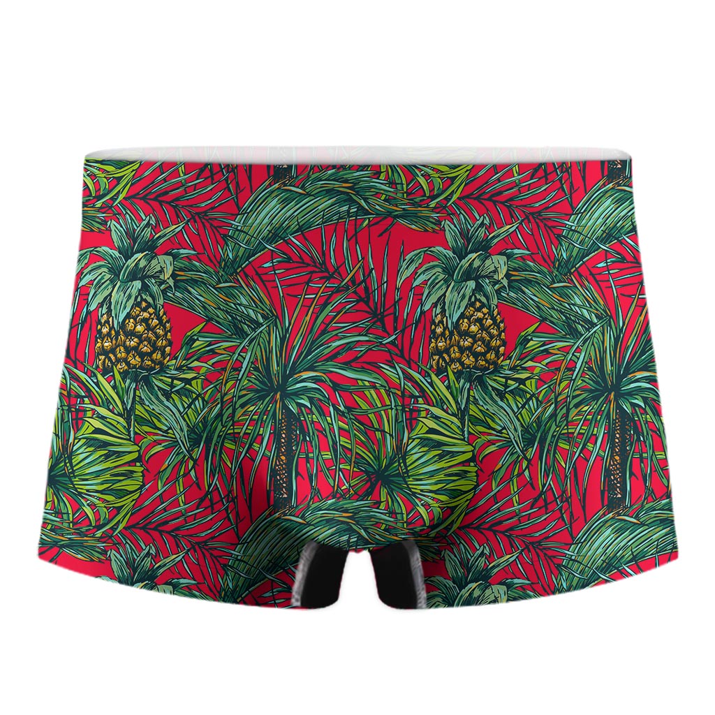 Pineapple Leaves Hawaii Pattern Print Men's Boxer Briefs