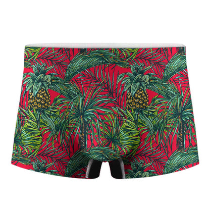 Pineapple Leaves Hawaii Pattern Print Men's Boxer Briefs
