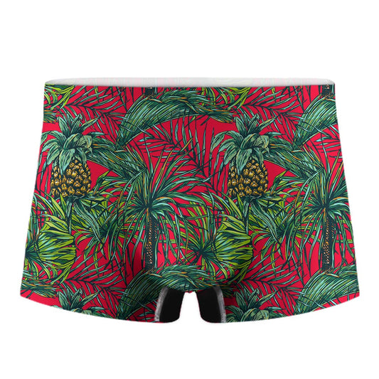 Pineapple Leaves Hawaii Pattern Print Men's Boxer Briefs