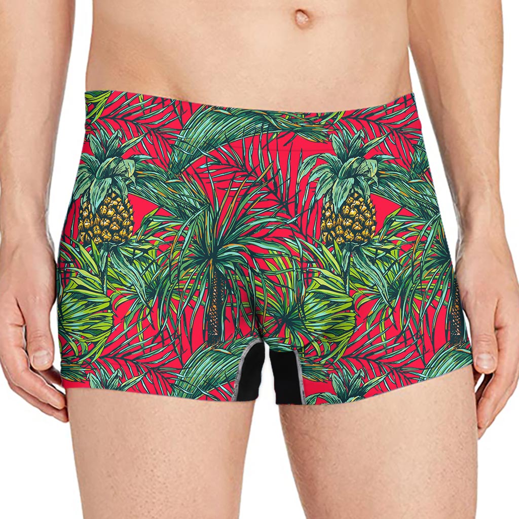 Pineapple Leaves Hawaii Pattern Print Men's Boxer Briefs