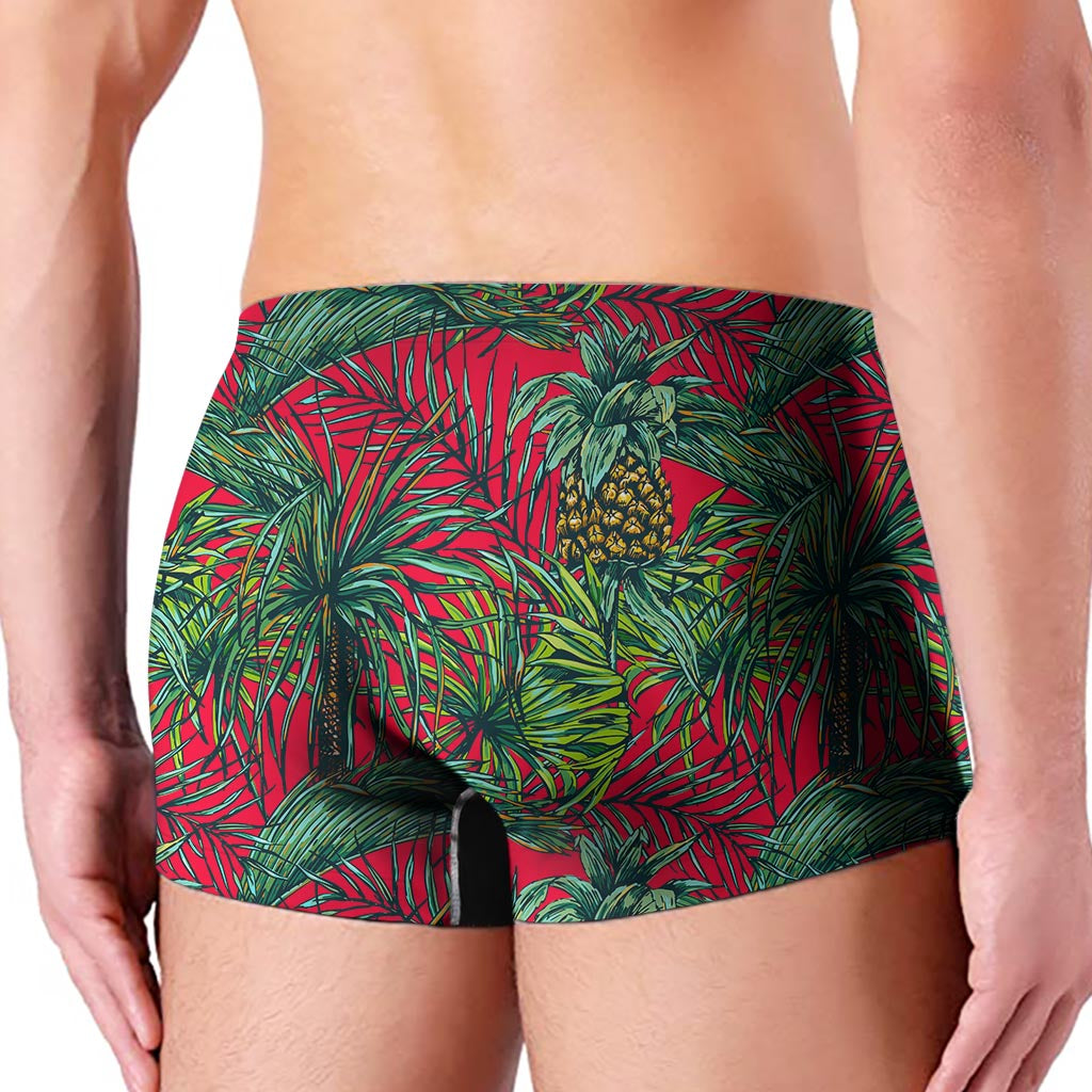 Pineapple Leaves Hawaii Pattern Print Men's Boxer Briefs